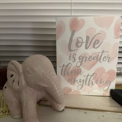 Girl Nursery Items Pink Elephant Never Used