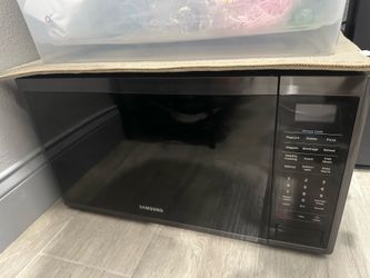 Samsung countertop microwave: black steel
