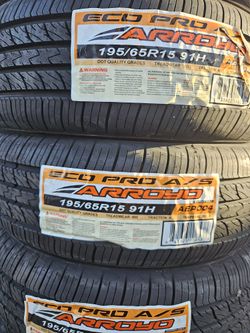 195-65-15 !!! ARROYO SPORT A/S !!! $230 LAS 4 LLANTAS MONTADAS Y BALANCEO INCLUIDO 👌 