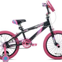 18” Girls Bike Sparkles Black And Pink FS
