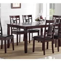 Brown Dining Table Set (Free Delivery)
