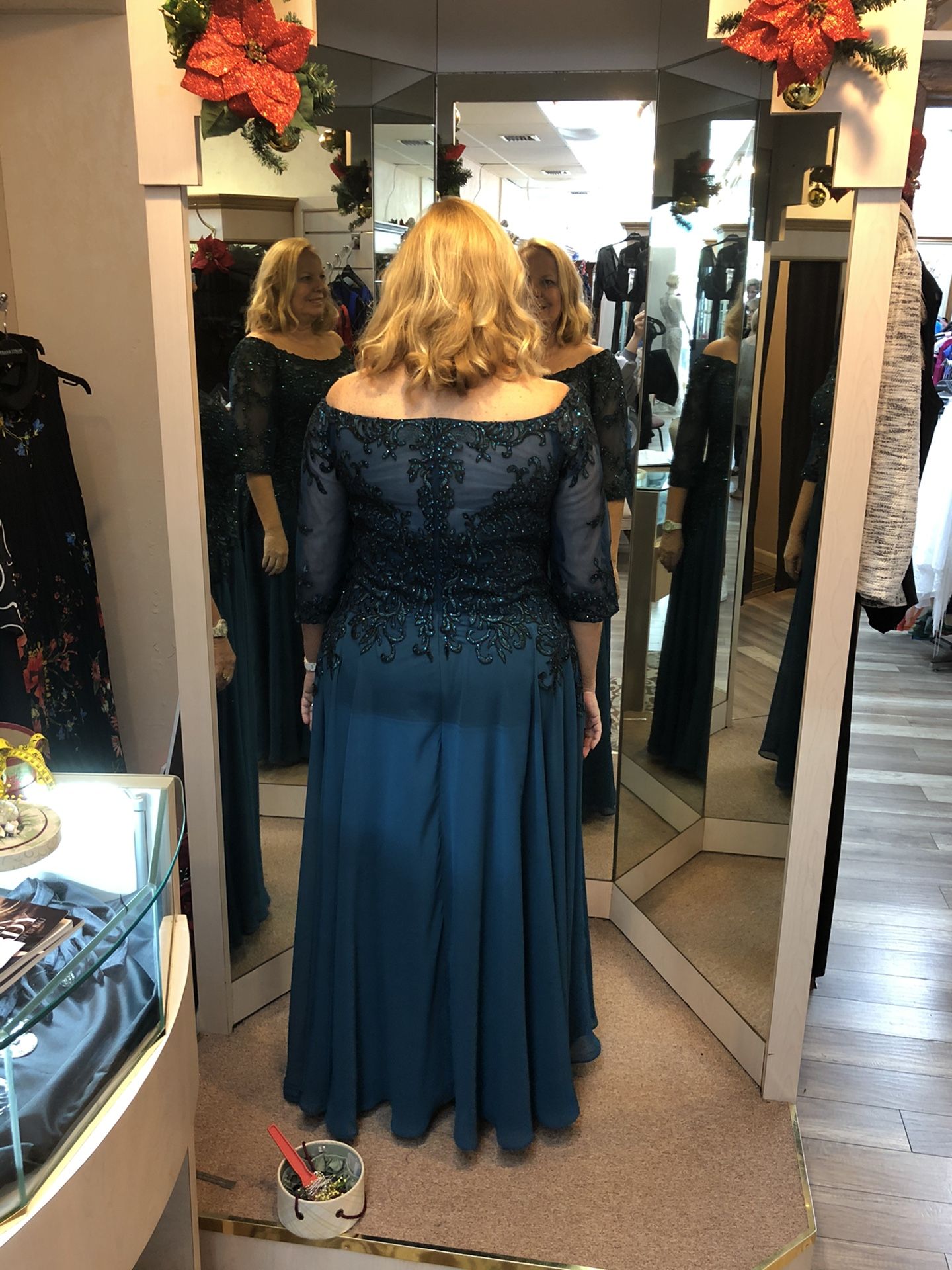 MGNY Teal Mother of the Bride/Groom Wedding Dress