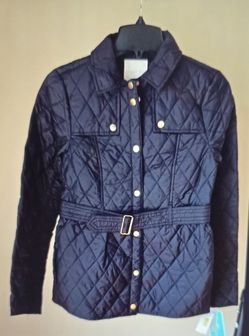 NEW Girls Size 14/16 Light Weight QUILTED Design Look Jacket with Belt