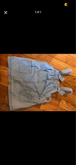 9 to 12 months baby girl, summer denim dress
