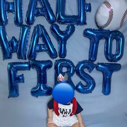 6 Month Milestone Outfit and Balloons