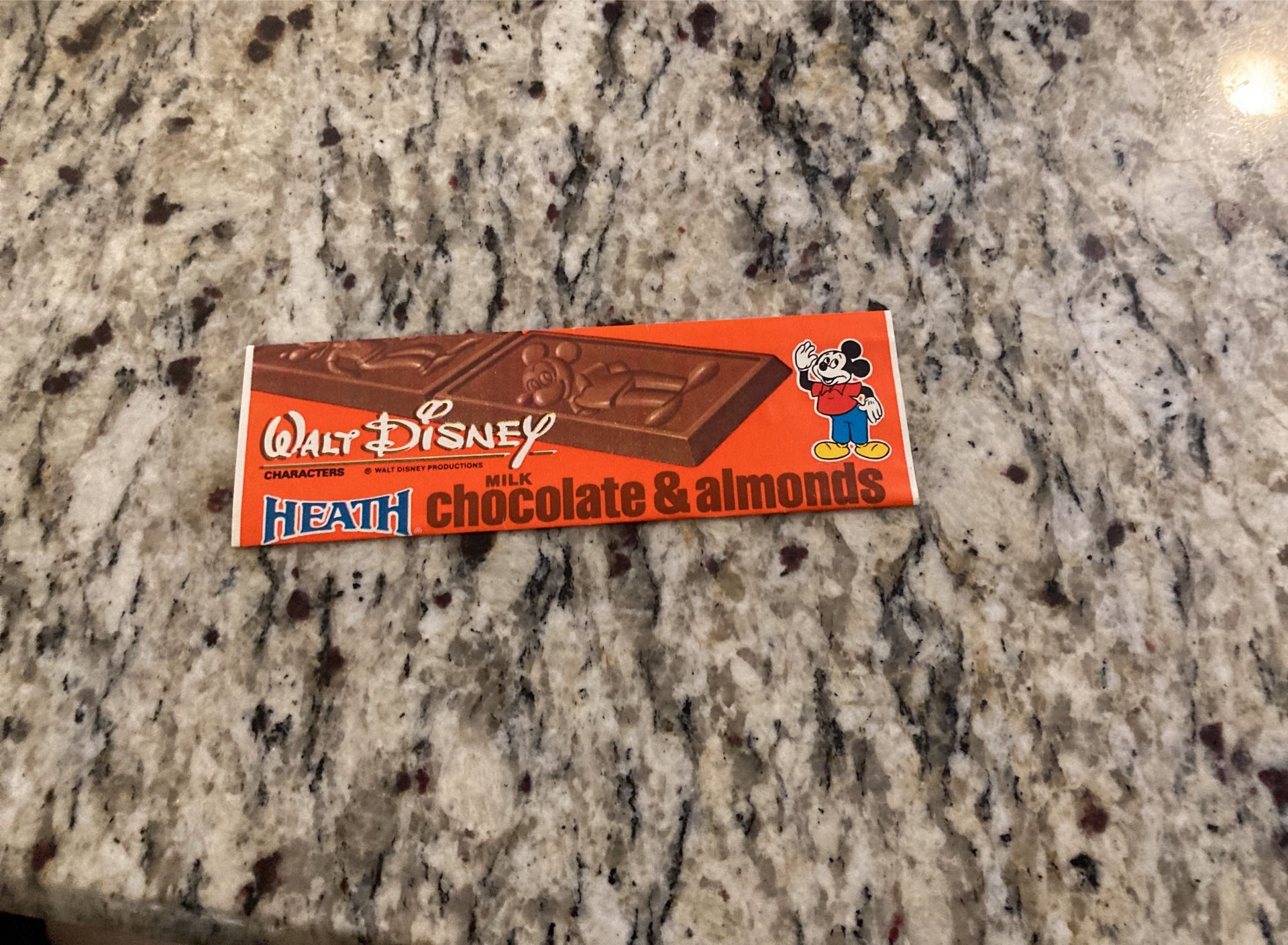 Walt Disney Heath Chocolates And Almonds Empty Wrapper