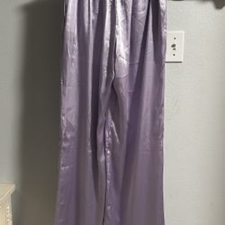 Lavender Satin Pants