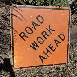 Road Work Ahead Sign