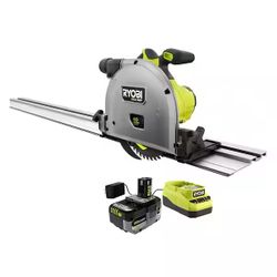 ONE+ HP 18V Brushless Cordless 6-1/2 in. Track Saw Kit with 4.0 Ah HIGH PERFORMANCE Battery and Charger