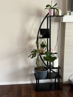 Black Metal Multi-Tier Plant Stand
