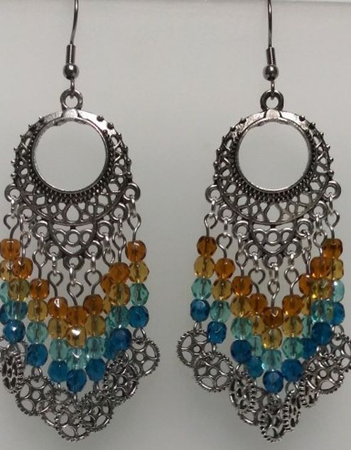 Handmade Gear Dangle Earrings