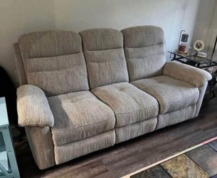 3-Seat Fabric Recliner Sofa