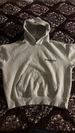White/Cream Essentials hoodie Size Small.