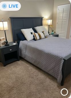 Queen Bed with Night Stands.. no mattress