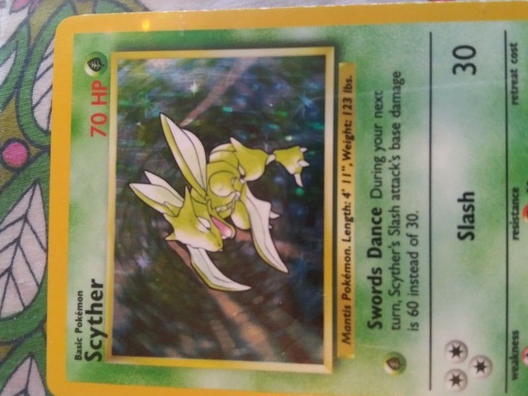 Pokemon Scyther holo Misprint Error Card "Logoless"