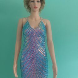 Sequin Blue Dress New