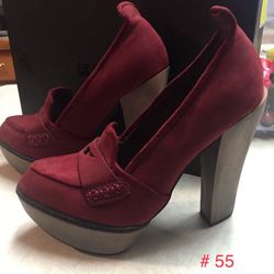 Joe’s Jeans New Pumps classy Heels burgundy shoes Sz 7.5