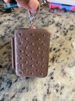 Ice Cream Sandwich Novelty Keychain Notebook