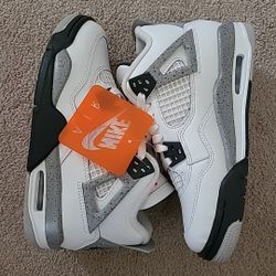 Air Jordan Retro 4 white cement size 4.5 youth/6wmns