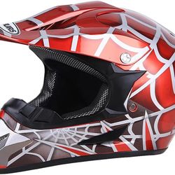 DOT Youth Dirt Bike Helmet for Boys & Girl, 4 Wheeler, Motocross, BMX, MX, UTV, Snowmobile, Go Kart, Racing, Skateboard, Baseball (M)