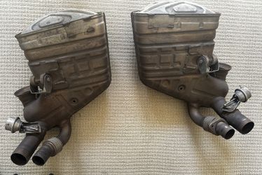 Porsche 911 GT3 Sport Exhaust Mufflers (2) - OEM PSE System w/ Valves