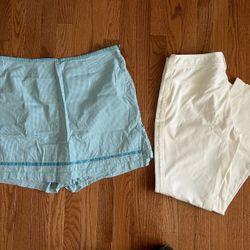 Women White New York And Company Pants And A Skirt All For $4