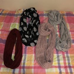 Bundle Of 4 Infinity Scarves 