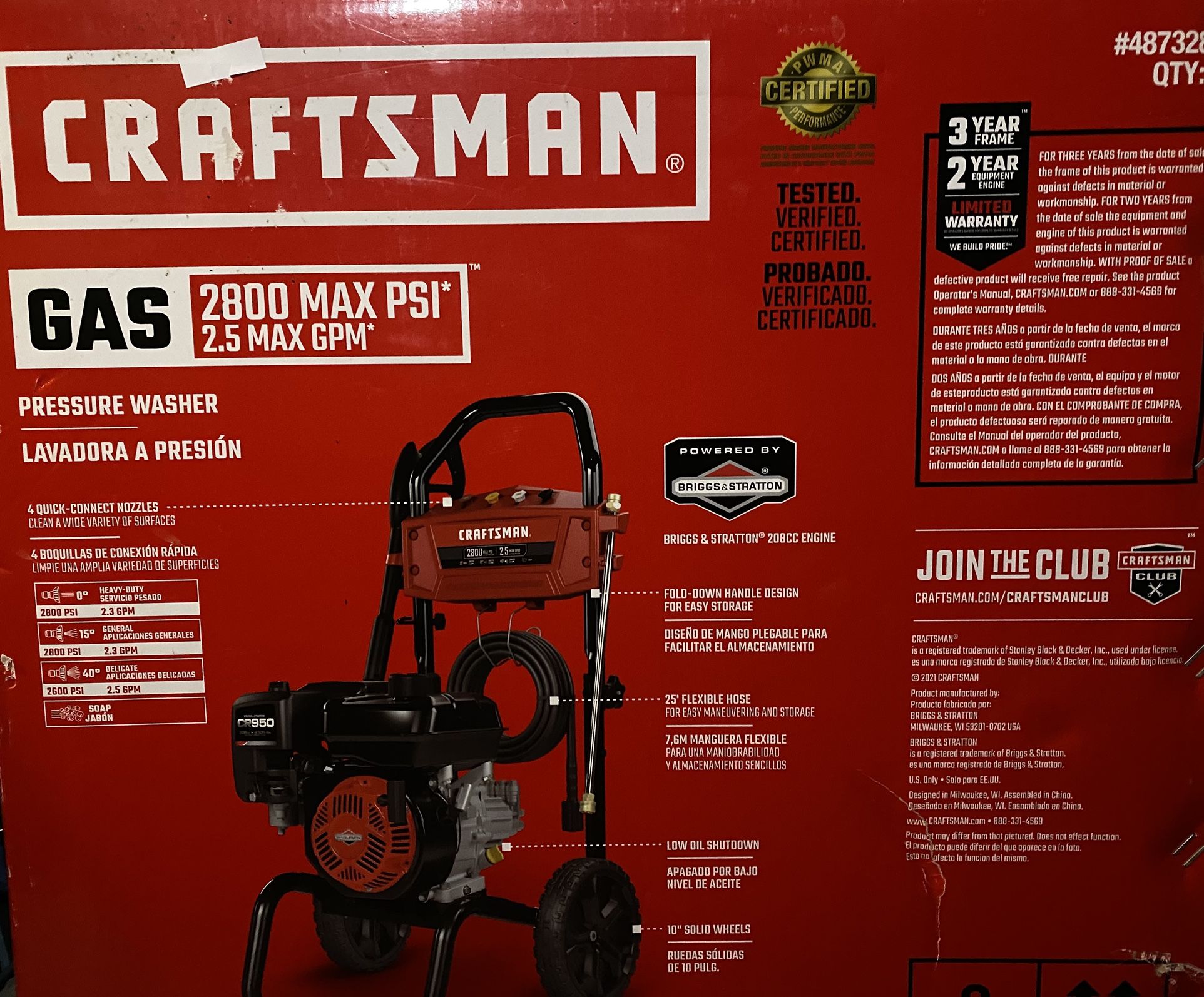 Craftsman Pressure Washer