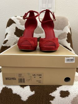 MICHAEL KORS Red Suede Shoes Size 7 1/2