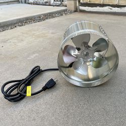 VIVOSUN 8 Inch Inline Duct Fan 420 CFM, HVAC Exhaust Ventilation Fan with Low Noise for Basements, Bathrooms, Kitchens and Attics, Silver