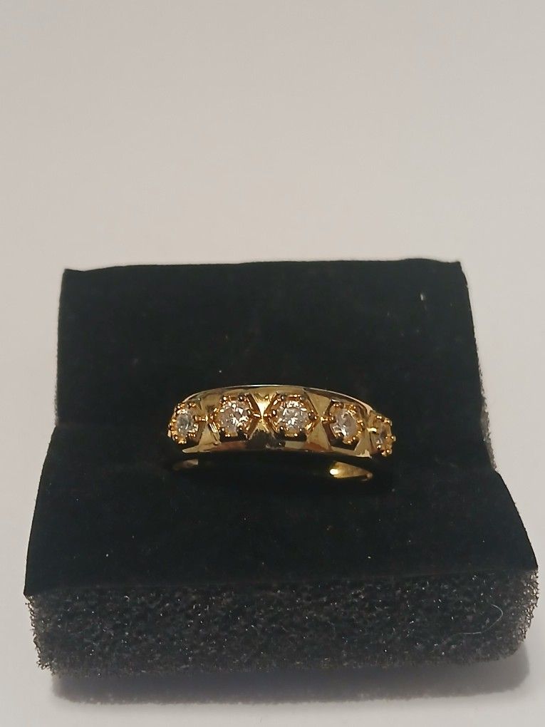 Gold Ring with Stones