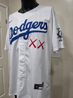 Men Large Los Angeles Dodgers x KAWS White Stadium Jersey