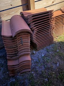 Terracotta barrel-style roof tiles (qty 140)