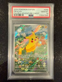 ⚡ Pikachu #088 Paldea Adventure Chest PSA 10 🔥