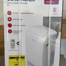 7000 BTU DOE 115-Volt Vented Small Room Smart Portable Air Conditioner