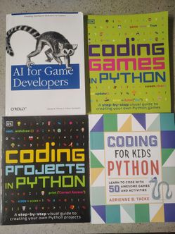 Coding in Python books and Game Development book