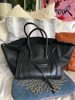 Celine Phantom Luggage Tote Black bag