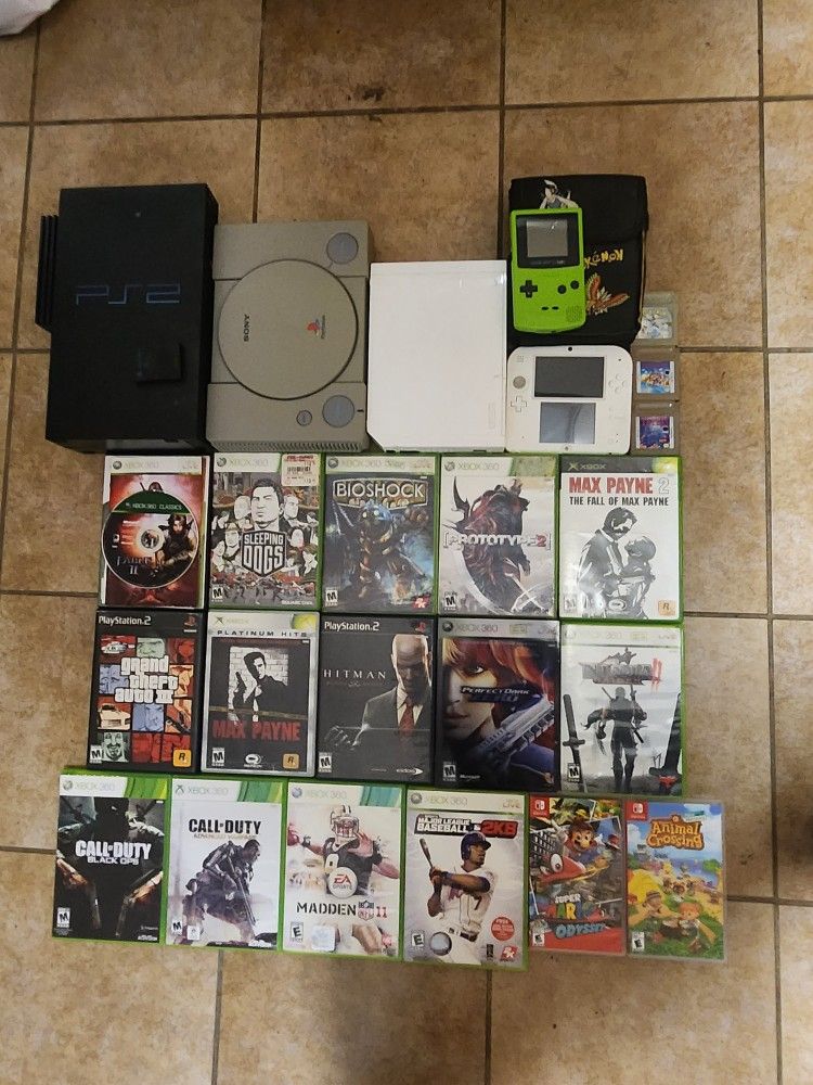 Huge Video Game Lot Bundle + Consoles Tested/Working