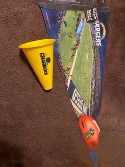 2009 San Diego Chargers Pennant Flag and Megaphone