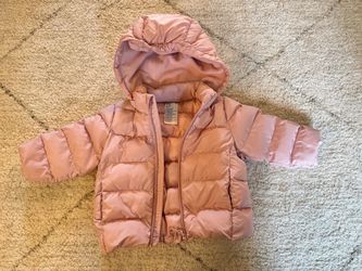 Baby Pink Puffer Jacket with Hood 12-18mo