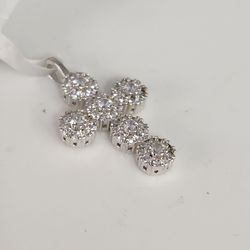 925 Sterling Silver CZ  Cross Pendant