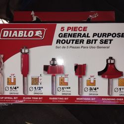 Diablo 8 Piece General Purpose Router Bit Set