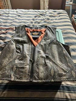 Item#17 H-D Leather python Vest