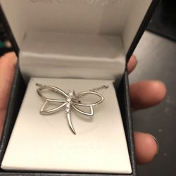 Silver Plated Butterfly Necklace 