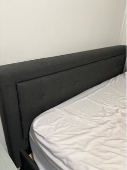 Nectar grey queen bed frame