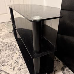 Black Glass TV Stand 