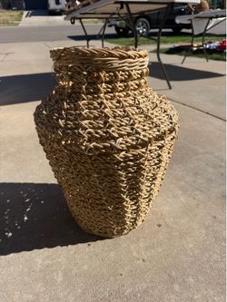 Large basket vase