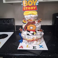 Boy Story Diaper Cake