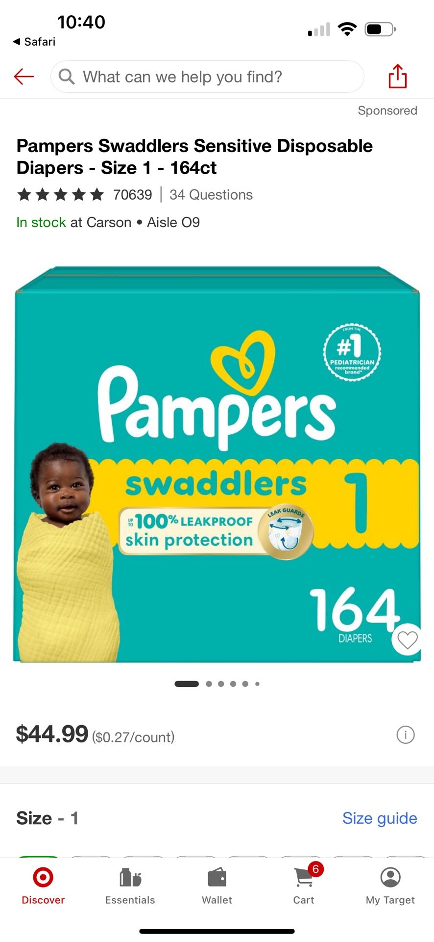 Diapers (pamper) 