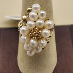 14K RING, ANILLO (SIZE 9)